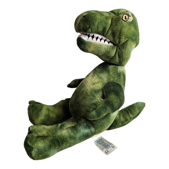 Build A Bear Workshop Dinosaur Green 17-inch Animal Stuffed Soft Plush Puppet - Picture 2 of 9